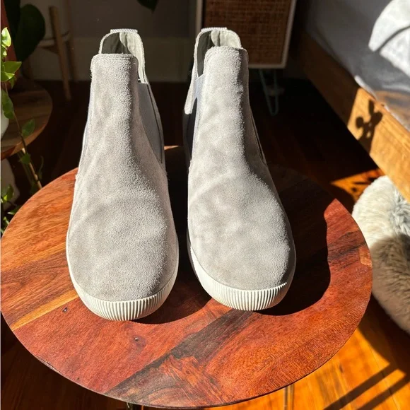 Sorel Out N About Slip-On Wedges -  Gray Suede - Picture 4 of 7